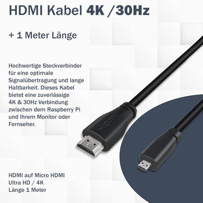 Raspberry Pi 5 8GB Starter-Kit mit Gehäuse, Lüfter & Netzteil