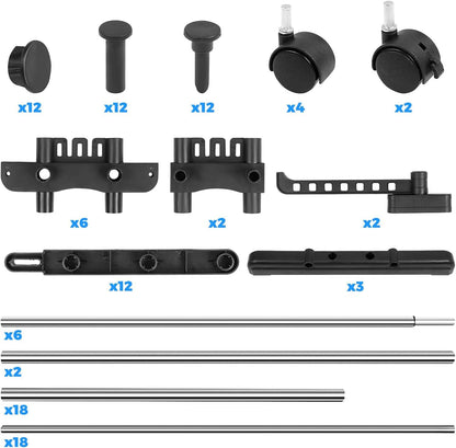 johgee Turm-Wäscheständer ausziehbar klappbar 3 Ebenen