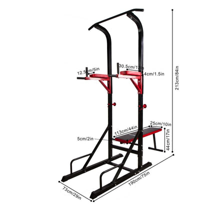 CCLIFE Power Tower Dip Station Klimmzugstange – Heim-Fitnessstudio