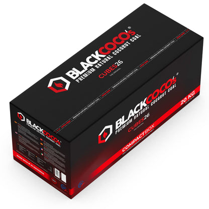 BLACKCOCO's Kokoskohle CUBES26 20 kg - Shisha & Grill