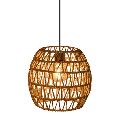 EcoGehen Rattan Hängelampe, batteriebetrieben, 3er-Set, IP66
