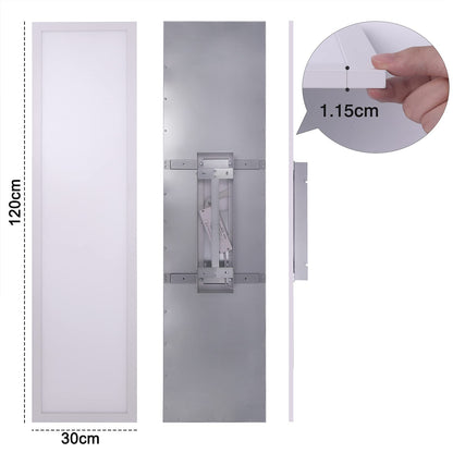 **UniLED Dimmbares LED Deckenpanel 120x30 cm – Fernbedienung 40W**