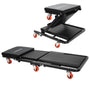 Arebos 2-in-1 Montagerollbrett, Werkstatt-Liegewagen, 150 kg, Stahlrahmen und sechs 360°-Rollen