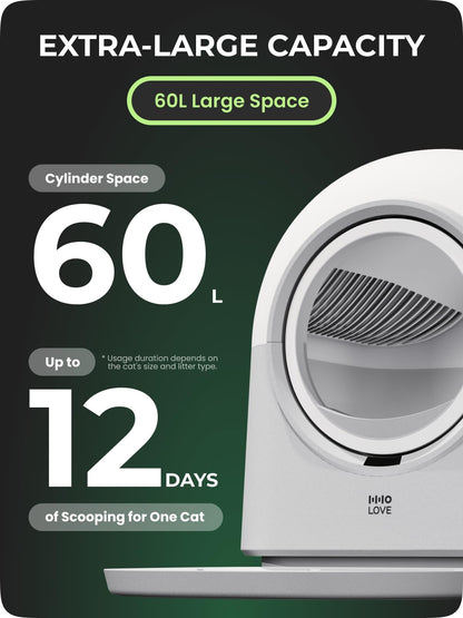 TY-PRO Selbstreinigendes Katzenklo – XXL App-Steuerung