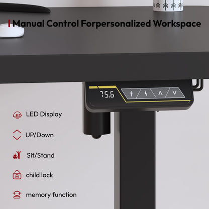 SANODESK Höhenverstellbares Stehpult 160x60 cm Schwarz