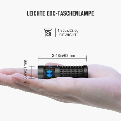 OLIGHT Baton 4 Kit Mini LED Taschenlampe mit Ladecase, 1300 Lumen