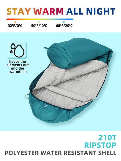 Bessport Mumienschlafsack Winter, ultraleicht mit kleinem Packmass