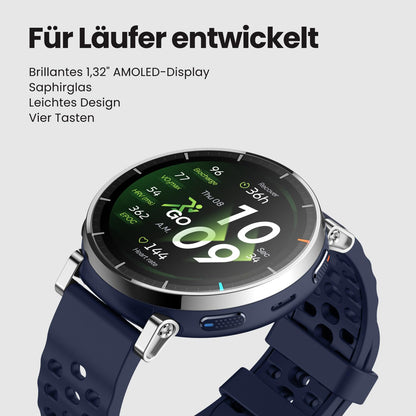 Amazfit Active 3 Premium 45mm GPS Lauf-Smartwatch mit AMOLED-Display