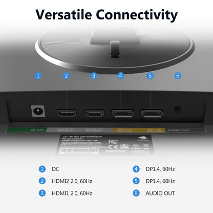 Z-Edge 27 Zoll 4K UHD IPS LED Monitor (3840x2160) - Schwarz
