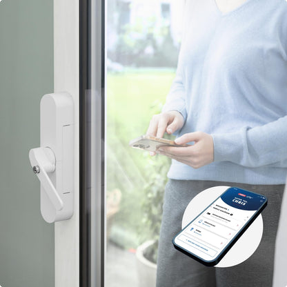 ABUS WINTECTO One Fenstergriff Smart mit Alarm Weiss gleichschliessend