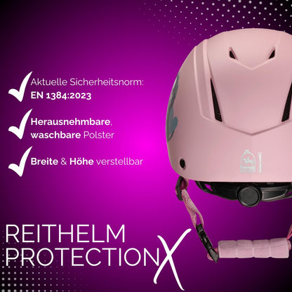 PFIFF ProtectionX Kinderreithelm grössenverstellbar Pink XS 48-52 cm