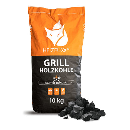 HEIZFUXX Holzkohle Premium Gastro Grillkohle - 120kg Palette