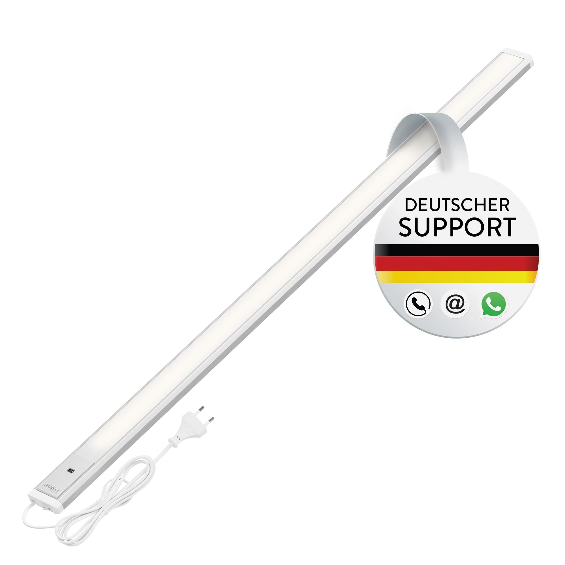 Oktaplex Riva LED Unterbauleuchte 90 cm dimmbar warmweiss silber, flache Bauform, Küchenbeleuchtung unter Oberschränken