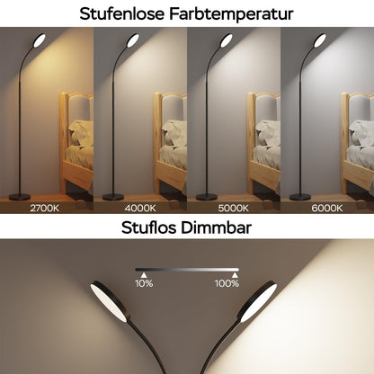 ANTENLICHT NOVA LED-Stehlampe dimmbar mit Fernbedienung, 18 W, schwarz