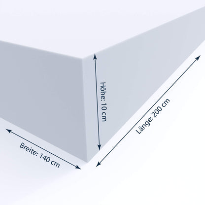 MSS e.K. Topper Schaumstoff Auflage - 200x140x10 cm RG27/45