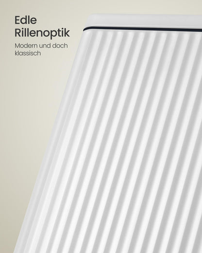 SONGMICS Tretmülleimer Küche 50 L, Stahl, Softclose, wolkenweiss