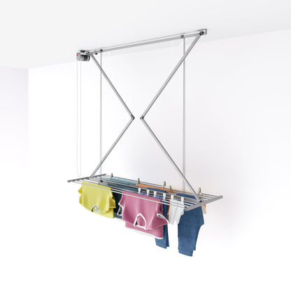 Foxydry Mini Decken-Wäscheständer zusammenklappbar – Grau 150cm