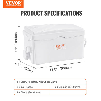 VEVOR Hebeanlage Entsorgungssystem – 350W, 3 Eingänge