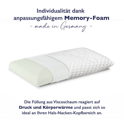 FMP Matratzenmanufaktur Orthopädisches Nackenstützkissen Visco 13 cm weiss