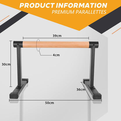 Premium Parallettes Holz gross – Calisthenics Liegestützgriffe