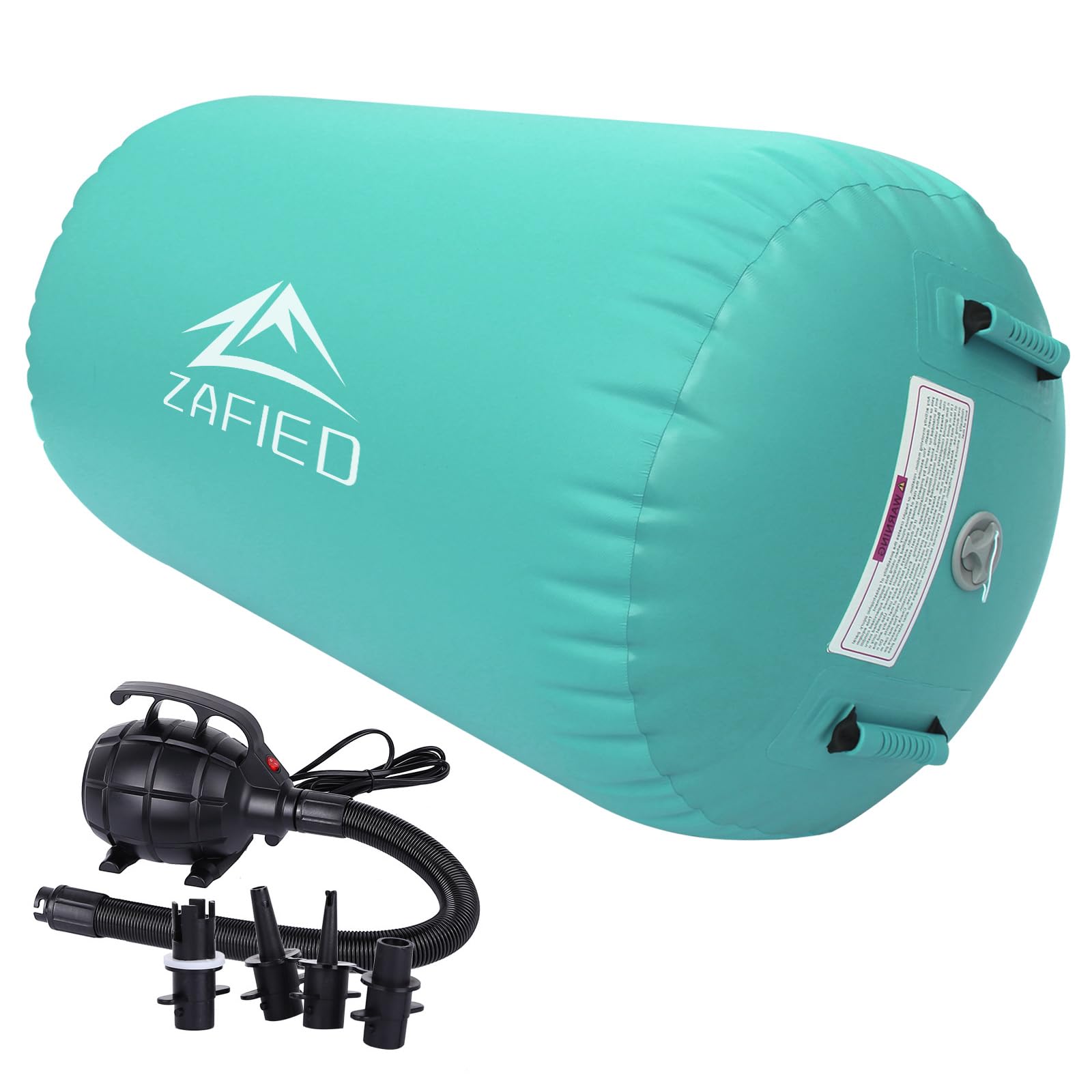 Air Rolle Turnen – aufblasbare Gymnastik Yoga Rolle mit Luftpumpe: Zylindrische, aufblasbare Rolle. Unterstützt Gymnastik- und Yogaübungen.