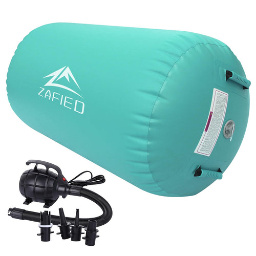 Profi Air Rolle Aufblasbare Gymnastik Turnrolle - mit Pumpe: Zylindrisch, für Sprünge, Landungen u. Balance im Turnen.