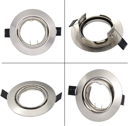 Allesgute 30er Set Einbaustrahler GU10 Einbauleuchte - Edelstahl Gebürstet