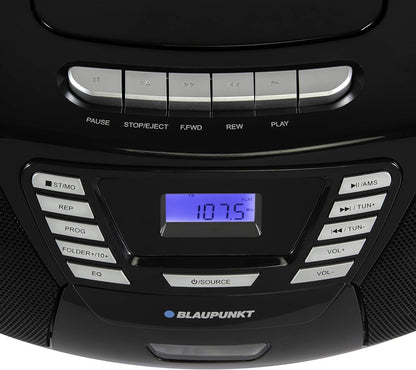Blaupunkt B 120 BK Tragbarer CD/Kassettenrekorder Bluetooth – Schwarz