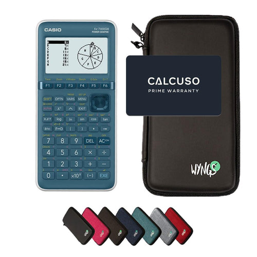 Casio fx-7400GIII Grafikrechner - WYNGS Schutztasche Schwarz