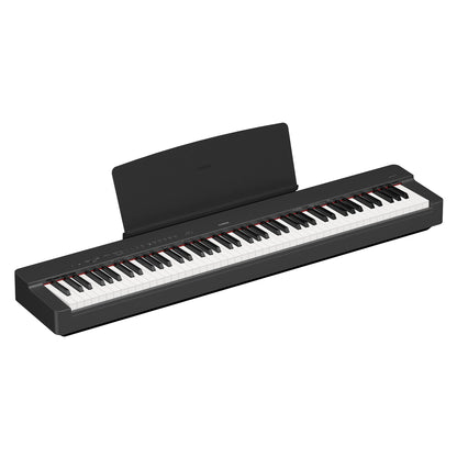 Yamaha P-225 Tragbares Digital Piano 88 Tasten - Schwarz. Ein schwarzes Digitalpiano zum Klavierspielen.