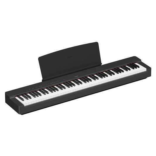 Yamaha P-225 Tragbares Digital Piano 88 Tasten - Schwarz. Ein schwarzes Digitalpiano zum Klavierspielen.