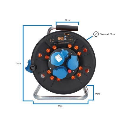 KALLE DAS KABEL EXTREME SIGNAL CEE Camping Kabeltrommel - H07BQ-F 25m