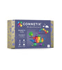 CONNETIX Magnetbausteine Regenbogen Minipackung, 24 Stück mit Quadraten und Dreiecken in Regenbogenfarben