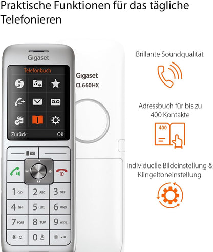 Gigaset CL660HX DECT-Mobilteil – Weiss, Fritzbox-kompatibel