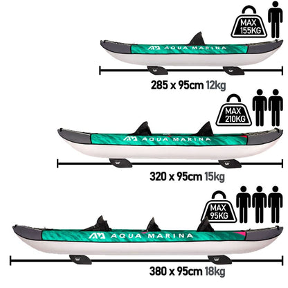Aqua Marina Laxo-320 Aufblasbares 2er Kajak – 10'6" Set