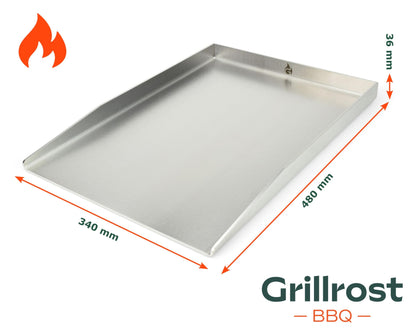 Edelstahl Plancha für Genesis II / Broil King 48x34cm 4mm
