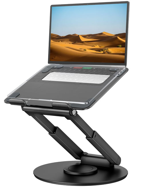 Ergonomischer Laptop Ständer höhenverstellbar 360° - Schwarz