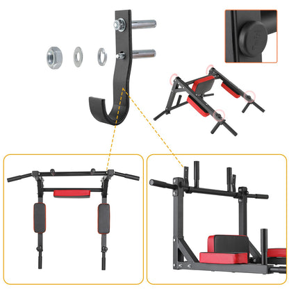 FitSwiss Klimmzugstange Wandmontage Dip-Station 200kg