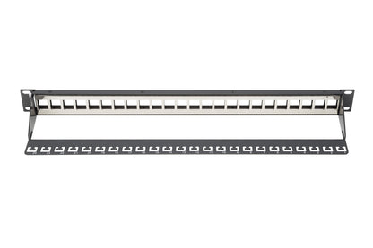 DIGITUS Patchpanel 19" 24-Port geschirmt Cat6A schwarz