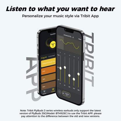 Tribit FlyBuds 3 In-Ear Bluetooth Kopfhörer mit ENC, IPX8, Schwarz