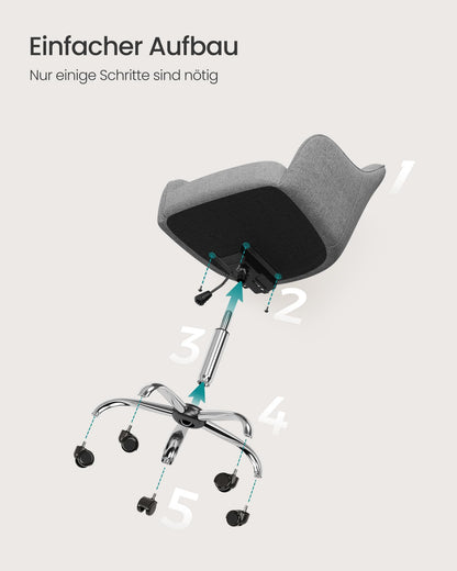 SONGMICS OBG019G01 Homeoffice Schreibtischstuhl - Grau