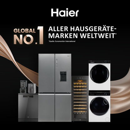 Haier Zwischenbaurahmen für WM/Trockner – Universal, Weiss mit Ausziehboden