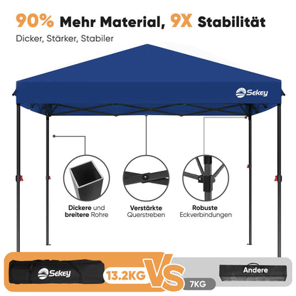 Sekey Premium Pop Up Faltpavillon 3x3 m – Wasserdicht Navy