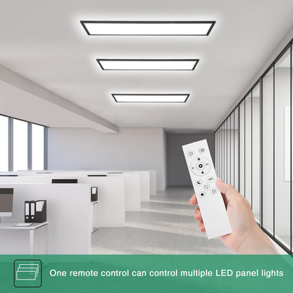 Oraymin LED Panel 120x30 Deckenleuchte Schwarz Dimmbar