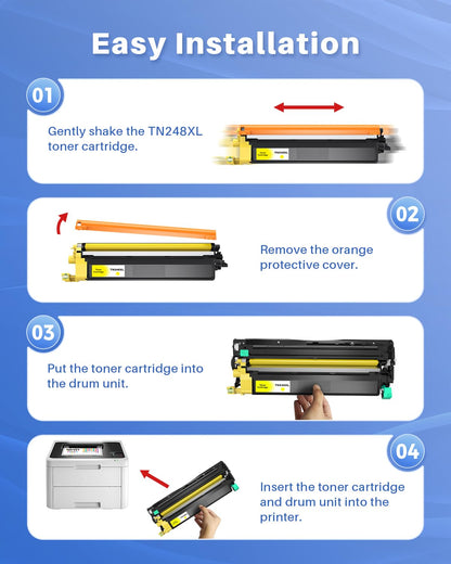 Brother TN248XL Toner Kompatibel – High Yield CMYK Set