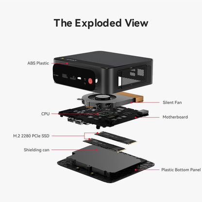 Beelink SER5 MAX Mini Desktop PC - Ryzen R7 6800U 24GB/500GB