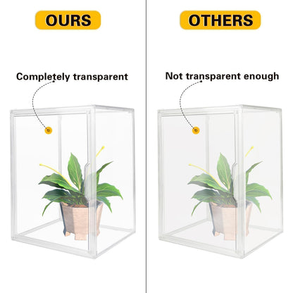 GUDEMAY Aufbewahrungsbox transparent mit Magnetverschluss, 3er Set