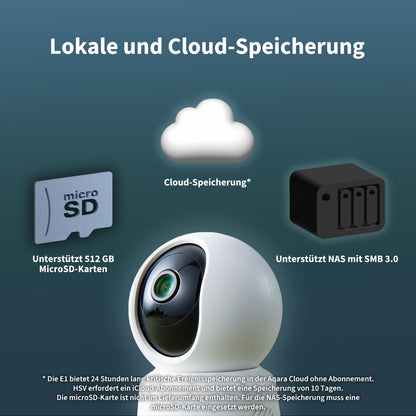 Aqara Camera E1 2K Überwachungskamera mit Schwenk- und Neigefunktion