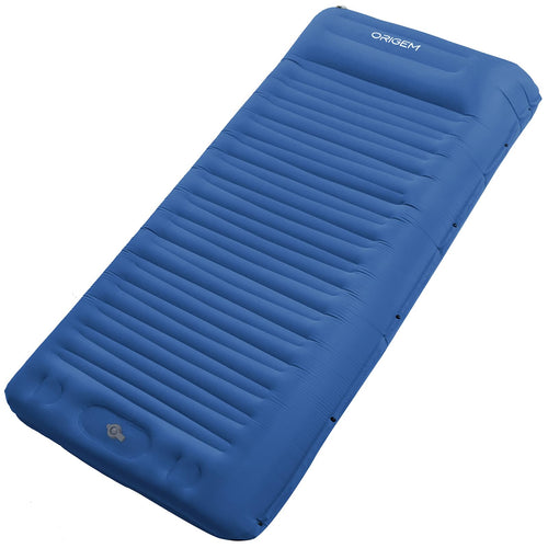 Origem Isomatte aufblasbar, 14 cm Camping-Schlafmatte mit Fusspumpe aus 40D-Nylon