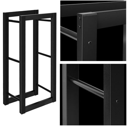 RANSENERS Kaminholzregal Metall Brennholzregal - 160x27x150cm